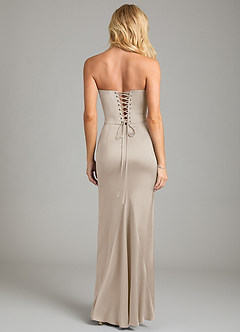 Azazie Sorrel Bridesmaid Dresses Frost Mermaid Strapless Stretch Satin Convertible Dress image2