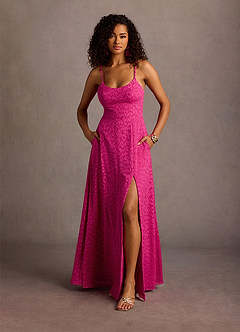 Kerra Fuchsia Leopard Maxi Dress image1