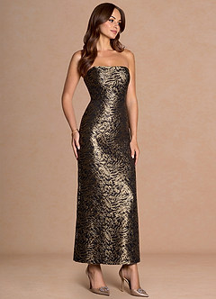 Amali Ebony Gold Maxi Dress image4