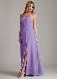 Azazie Terese Bridesmaid Dresses Tahiti A-Line Pleated Chiffon Dress image4