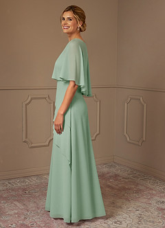 Azazie Bowie Mother of the Bride Dresses Agave A-Line Chiffon Dress image4