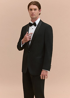 front Winston Black Shawl Lapel Tuxedos Jacket