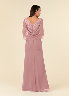 Azazie Laina Kleider für die Brautmutter Meerjungfrau-Linie Spitze Chiffon Kleid Altrosa image4