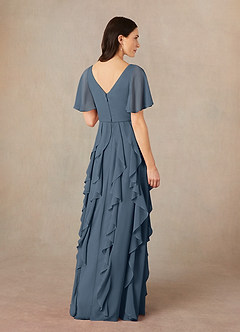 Azazie Watson Mother of the Bride Dresses Neptune A-Line V-Neck Chiffon Dress image4