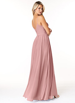 Azazie Lisbon Bridesmaid Dresses Dusty Rose A-Line Sweetheart Neckline Chiffon Dress image2