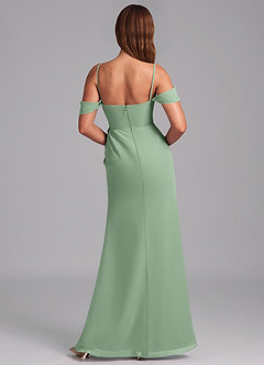 Azazie Johana Bridesmaid Dresses Matcha Mermaid Off the Shoulder Chiffon Convertible Dress image2