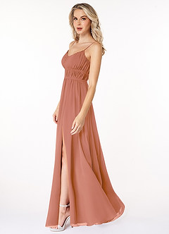 Azazie Yanelie Bridesmaid Dresses MAI TAI A-Line Scoop Pleated Chiffon Dress image5