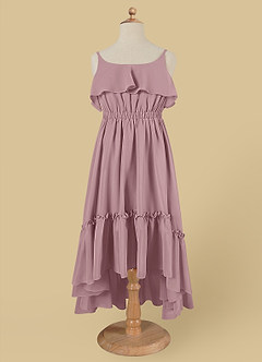 Azazie Karmen Flower Girl Klänningar Klänning A-Line i Chiffong Ruched image6