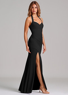 Azazie Emeria Bridesmaid Dresses Black Mermaid Sweetheart Neckline Chiffon Dress image5