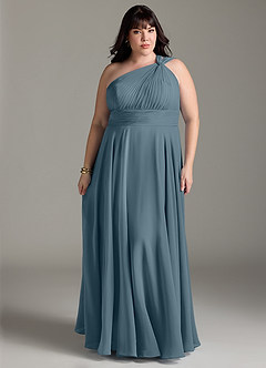 Azazie Charlize Brautjungfernkleider A-Linie One-Shoulder Chiffon Kleid Zwielichtviolett image7