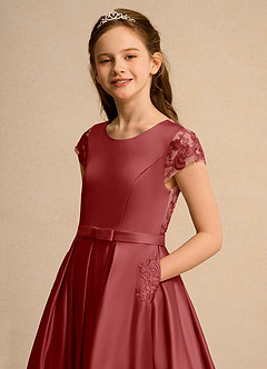 Azazie Bunny Girls Formal Abiti da Ragazza di Fiori Abito Principessa in Pizzo Ruggine image4