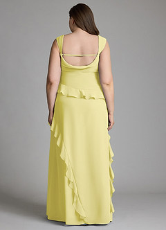 Azazie Sloane Bridesmaid Dresses Lemon Sorbet A-Line Sweetheart Neckline Chiffon Dress image12