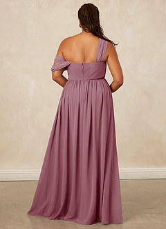 Christian Siriano Bridal for Azazie 1014 Bridesmaid Dresses Vintage Mauve A-Line Off the Shoulder Chiffon Dress image17