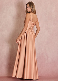 Ariella Light Coral Maxi Dress image2