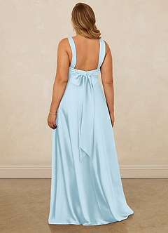 Christian Siriano Bridal for Azazie 1001 Brautjungfernkleider A-Linie Herzausschnitt Stretch-Satin Kleid Himmelblau image12
