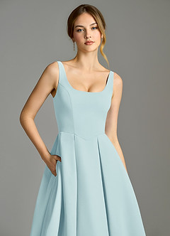 Azazie Amalie Vestidos de madrinha de casamento Vestido Vidro Marinho de Chiffon de Linha A com Plissado image7