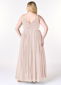 Azazie Raychelle Bridesmaid Dresses Rose Petal A-Line V-Neck Chiffon Dress image8