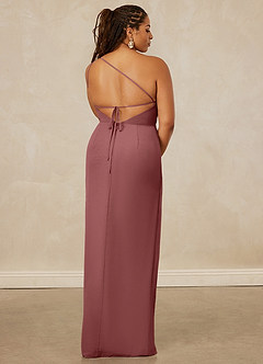 Christian Siriano Bridal for Azazie 1003 Bridesmaid Dresses Amethyst Sheath One Shoulder Chiffon Dress image15