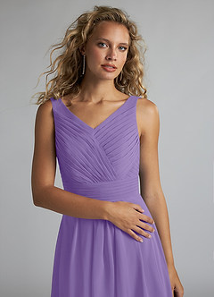 Azazie Grace Brautjungfernkleider A-Linie Plissee Chiffon Kleid Tahiti image5
