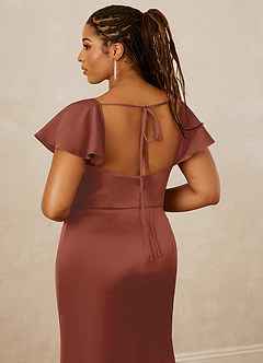 Christian Siriano Bridal for Azazie 1005 Bridesmaid Dresses Auburn Sheath Sweetheart Neckline Stretch Satin Dress image16