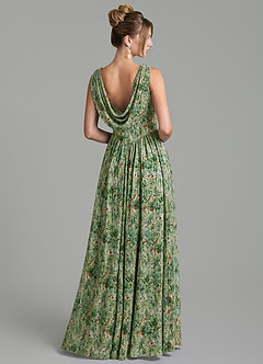 Azazie Novi Bridesmaid Dresses Meadow Bloom A-Line Pleated Chiffon Dress image2