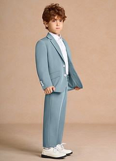 front Oliver Light Blue Boys 2-Piece Suit