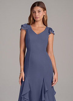 Azazie Nessa Bridesmaid Dresses Stormy A-Line Chiffon Dress image7