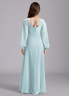 Azazie Bondi Junior Robe Trapèze en Mousseline de soie Blouson Brume image2