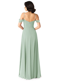 Azazie Tancie Bridesmaid Dresses Agave A-Line Off the Shoulder Chiffon Convertible Dress image2