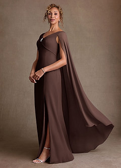 Azazie Boudica Klänningar till brudens mor Klä A-Line i Chiffong Plisserad Ganache image2