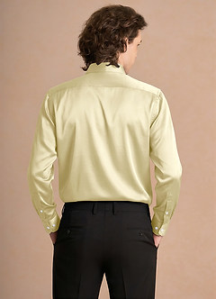 front Julian Lemon Sorbet Stretch Satin Dress Shirt