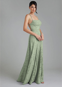Azazie Tatum Bridesmaid Dresses Agave A-Line Corset Floral Burnout Dress image8