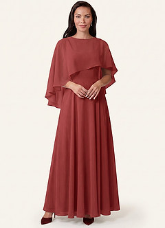 front Azazie Stola In Chiffon Di Colore Coordinato