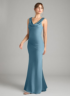 Azazie Rylina Bridesmaid Dresses Bermuda Mermaid Stretch Satin Dress image4