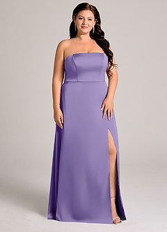 Azazie Wren Bridesmaid Dresses Tahiti A-Line Strapless Stretch Satin Convertible Dress image9