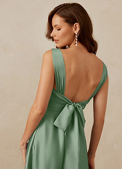 Christian Siriano Bridal for Azazie 1001 Bridesmaid Dresses Matcha A-Line Sweetheart Neckline Stretch Satin Dress image10