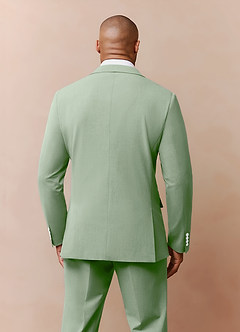 front James Dusty Sage Structured Stretch Suit Jacket
