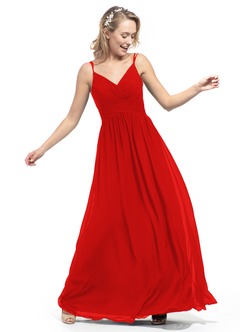 bridesmaid dresses apple red