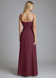 Azazie Celaena Final Sale Dusty Sage A-Line Pleated Chiffon Dress image4