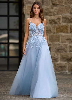 Seraphic Blue A-line Prom Dress image6