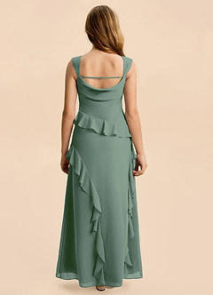 Azazie Sloane Junior Eucalyptus A-Line Sweetheart Neckline Chiffon Dress image2