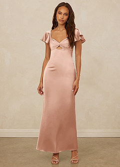 Christian Siriano Bridal for Azazie 1005 Brautjungfernkleider Etui Herzausschnitt Stretch-Satin Kleid Roségold image4