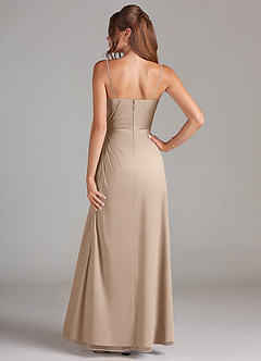Azazie Aliani Bridesmaid Dresses Taupe Sheath Strapless Chiffon Convertible Dress image3