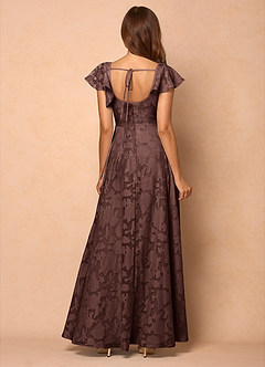 Anna Mocha Coco Ruffled Maxi Dress image2