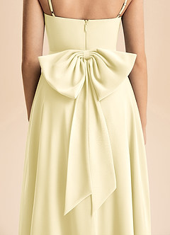 Azazie Bear Junior Lemon Sorbet A-Line Pleated Chiffon Dress image7