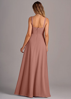Azazie Debra Abiti da Damigella Abito Convertibile A-Line in Chiffon Con Tasche Cedro Rosa image6