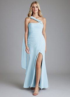 Azazie Solstice Brudepigekjoler Havfrue Stropløs Chiffon Gulv-længde Kjole image13