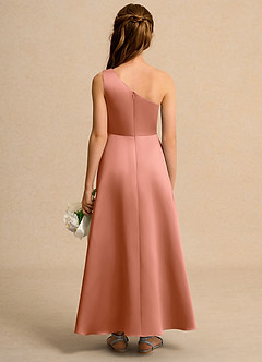 Azazie Taffy Junior Formal Jurken voor bloemenmeisjes A-Lijn Jurk van Mat Satijn Kant Meer Gesneden image2