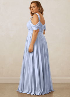 Christian Siriano Bridal for Azazie 1013 Bridesmaid Dresses Ice A-Line Off the Shoulder Chiffon Dress image15