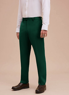 front Ethan Emerald Refined Weave Dress Pants